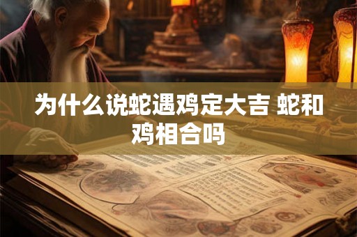 为什么说蛇遇鸡定大吉 蛇和鸡相合吗
