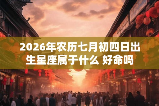 2026年农历七月初四日出生星座属于什么 好命吗 2026年农历七月初四日出生星座属于什么 好命吗