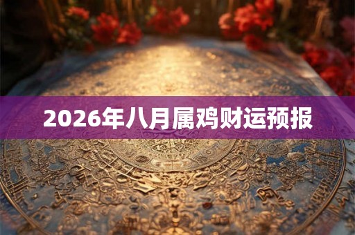 2026年八月属鸡财运预报