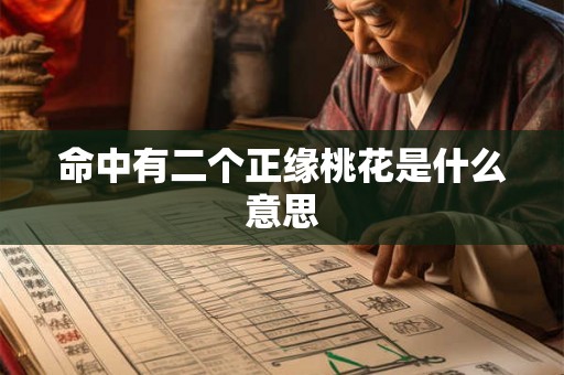 命中有二个正缘桃花是什么意思