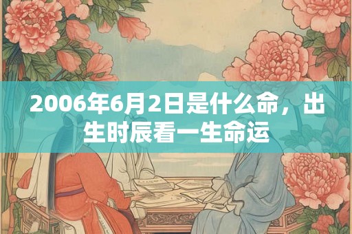 2006年6月2日是什么命，出生时辰看一生命运