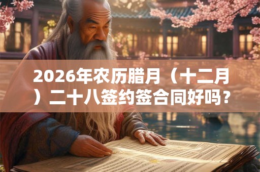 2026年农历腊月(十二月)二十八签约签合同好吗? 2026年农历腊月(十二月)二十八签约签合同好吗?