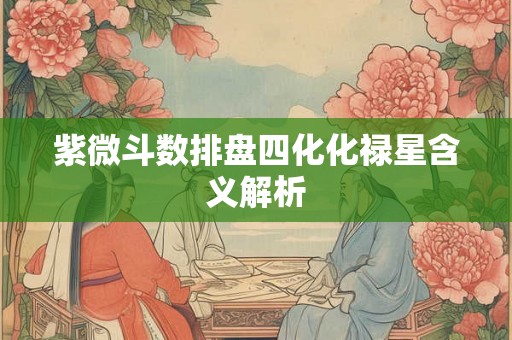 紫微斗数排盘四化化禄星含义解析