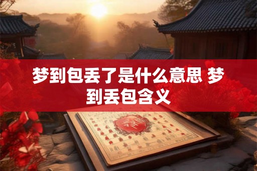 梦到包丢了是什么意思 梦到丢包含义