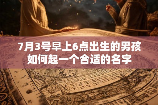 7月3号早上6点出生的男孩如何起一个合适的名字 7月3号早上6点出生的男孩如何起一个合适的名字