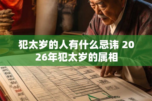 犯太岁的人有什么忌讳 2026年犯太岁的属相