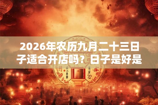 2026年农历九月二十三日子适合开店吗？日子是好是坏？