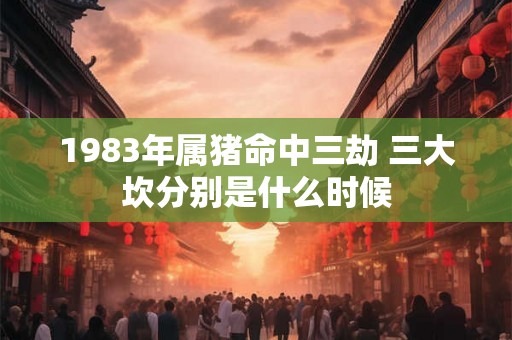 1983年属猪命中三劫 三大坎分别是什么时候