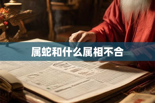属蛇和什么属相不合