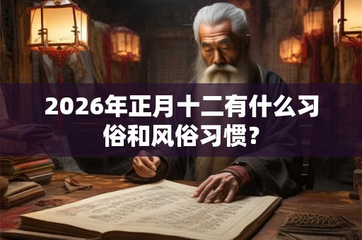 2026年正月十二有什么习俗和风俗习惯？