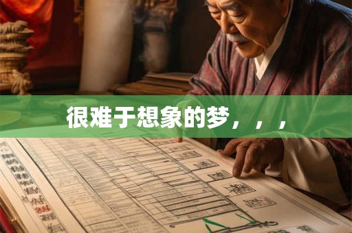很难于想象的梦，，，
