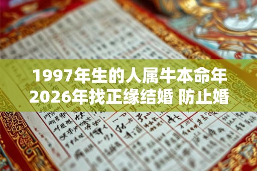 1997年生的人属牛本命年2026年找正缘结婚 防止婚变