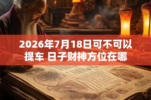 2026年7月18日可不可以提车 日子财神方位在哪