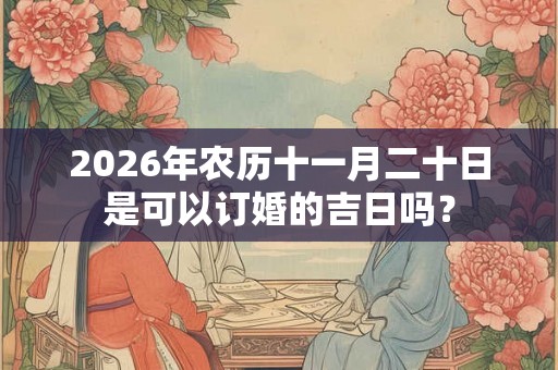 2026年农历十一月二十日是可以订婚的吉日吗？