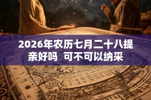 2026年农历七月二十八提亲好吗  可不可以纳采
