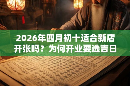 2026年四月初十适合新店开张吗？为何开业要选吉日？