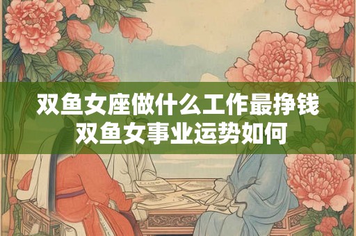 双鱼女座做什么工作最挣钱 双鱼女事业运势如何 双鱼女座做什么工作最挣钱 双鱼女事业运势如何