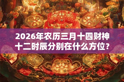 2026年农历三月十四财神十二时辰分别在什么方位？