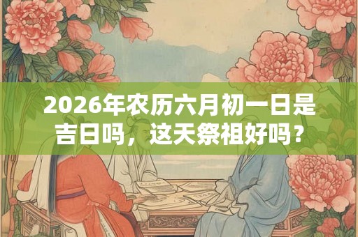 2026年农历六月初一日是吉日吗，这天祭祖好吗？