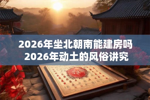 2026年坐北朝南能建房吗 2026年动土的风俗讲究