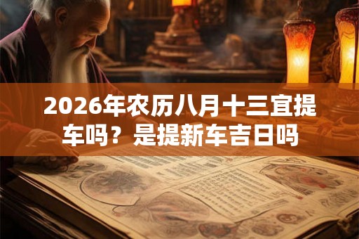 2026年农历八月十三宜提车吗？是提新车吉日吗
