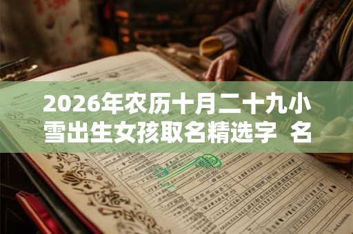 2026年农历十月二十九小雪出生女孩取名精选字  名字推荐