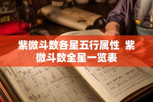 紫微斗数各星五行属性  紫微斗数全星一览表