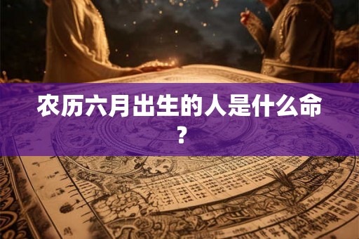 农历六月出生的人是什么命？