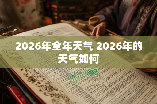 2026年全年天气 2026年的天气如何