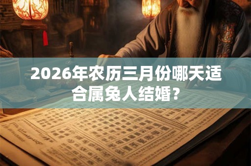 2026年农历三月份哪天适合属兔人结婚？