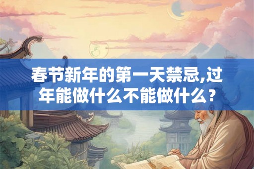 春节新年的第一天禁忌,过年能做什么不能做什么？
