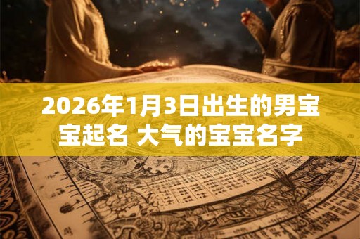 2026年1月3日出生的男宝宝起名 大气的宝宝名字 2026年1月3日出生的男宝宝起名 大气的宝宝名字