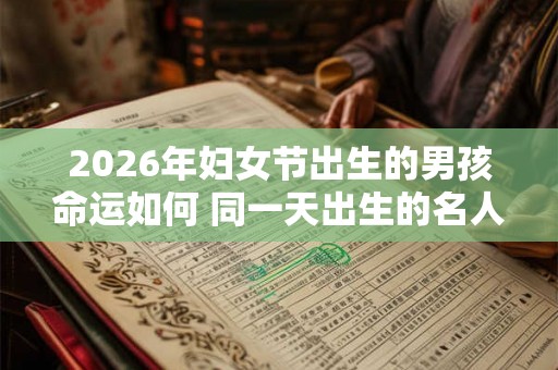 2026年妇女节出生的男孩命运如何 同一天出生的名人有哪些