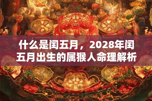 什么是闰五月，2028年闰五月出生的属猴人命理解析