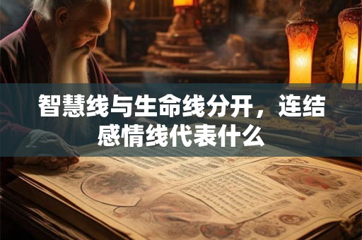 智慧线与生命线分开，连结感情线代表什么