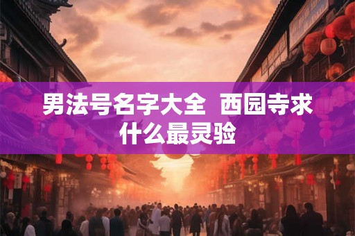 男法号名字大全  西园寺求什么最灵验
