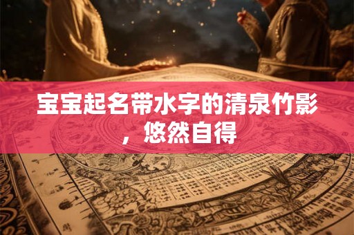 宝宝起名带水字的清泉竹影，悠然自得