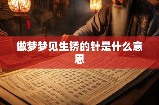 做梦梦见生锈的针是什么意思