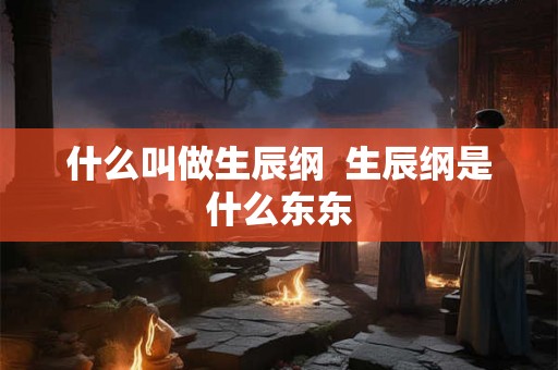 什么叫做生辰纲  生辰纲是什么东东