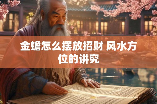 金蟾怎么摆放招财 风水方位的讲究