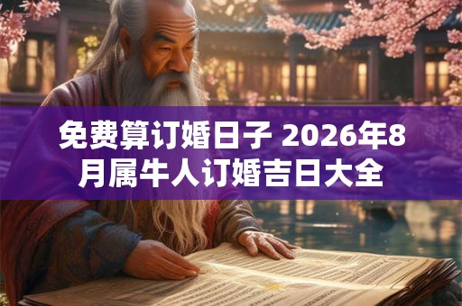 免费算订婚日子 2026年8月属牛人订婚吉日大全