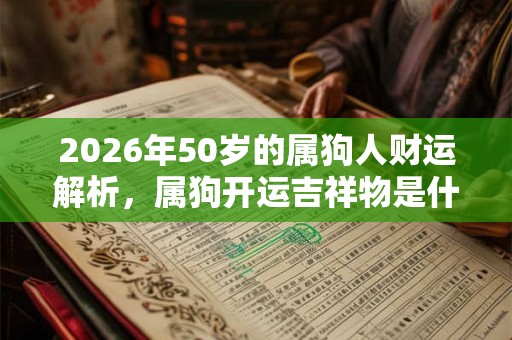 2026年50岁的属狗人财运解析，属狗开运吉祥物是什么？