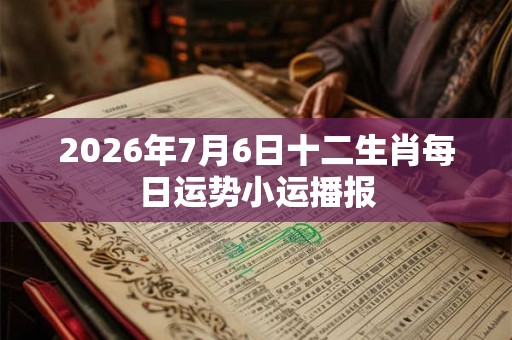 2026年7月6日十二生肖每日运势小运播报