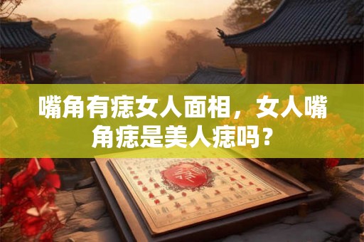 嘴角有痣女人面相，女人嘴角痣是美人痣吗？