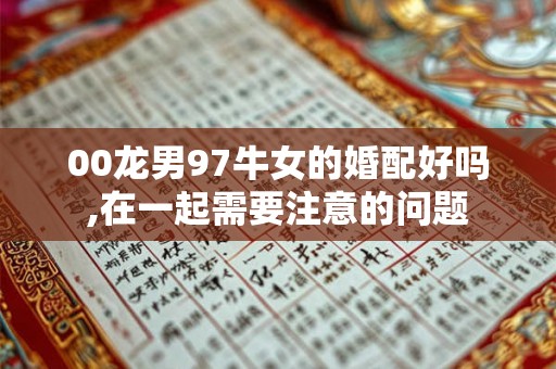 00龙男97牛女的婚配好吗,在一起需要注意的问题