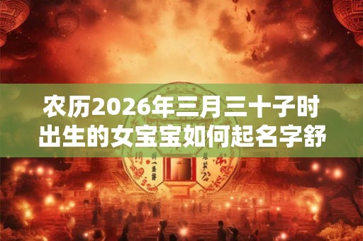 农历2026年三月三十子时出生的女宝宝如何起名字舒服,五行属什么 农历2026年三月三十子时出生的女宝宝如何起名字舒服,五行属什么