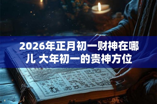 2026年正月初一财神在哪儿 大年初一的贵神方位