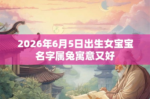 2026年6月5日出生女宝宝名字属兔寓意又好