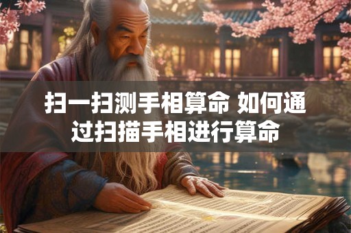 扫一扫测手相算命 如何通过扫描手相进行算命