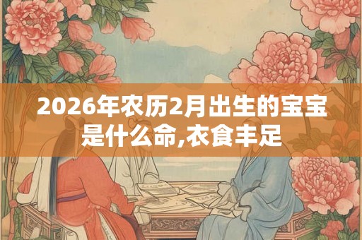2026年农历2月出生的宝宝是什么命,衣食丰足